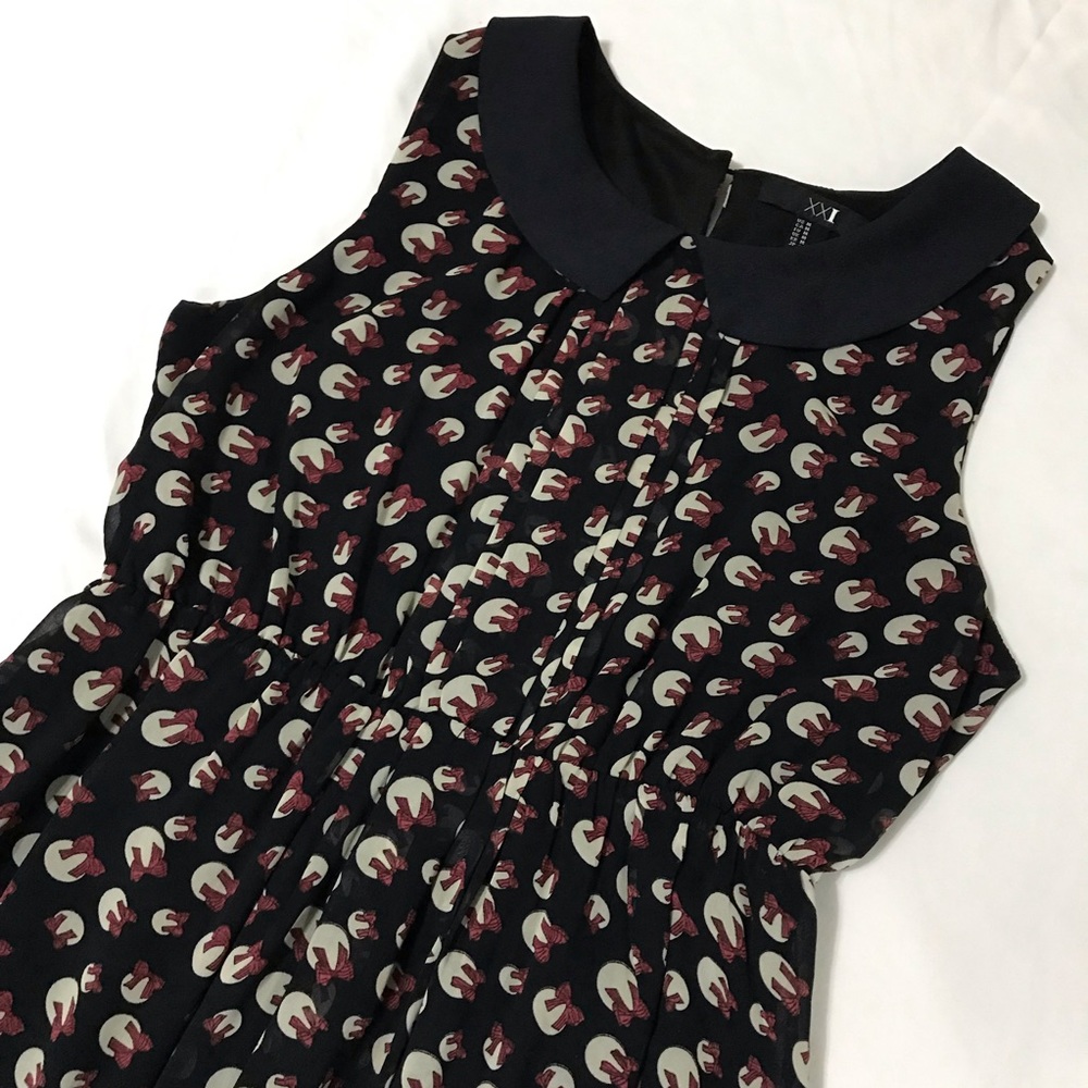 NAVY PETER PAN COLLAR DRESS
